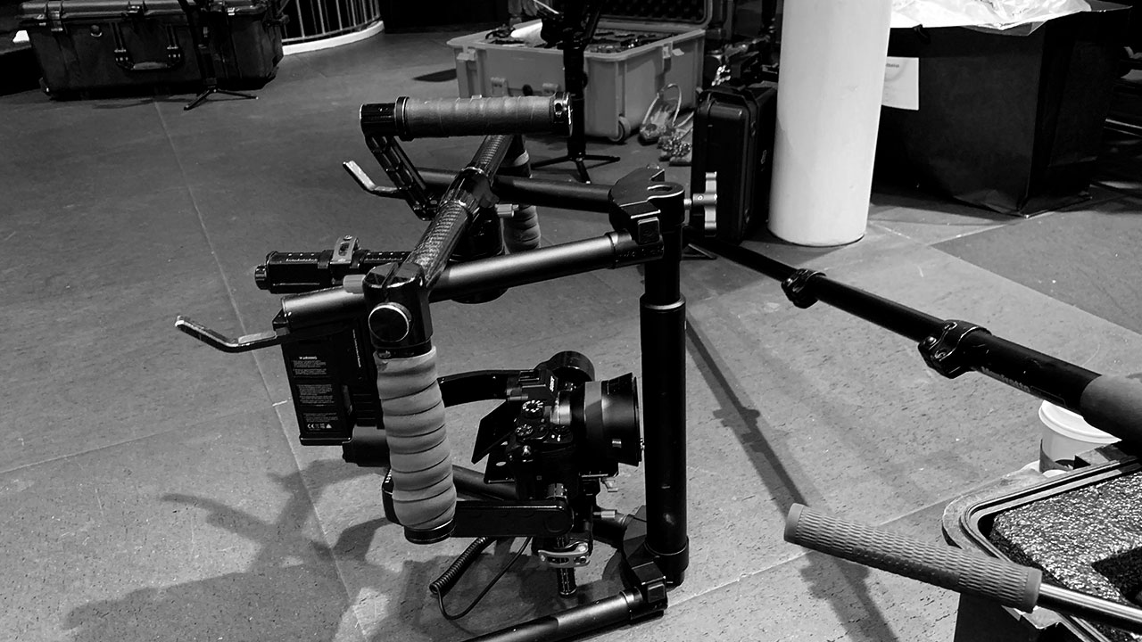 DG_Production_Image_04 A handheld Camera rig placed on the floor during a shoot